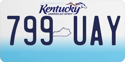 KY license plate 799UAY