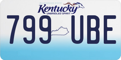KY license plate 799UBE