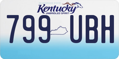 KY license plate 799UBH