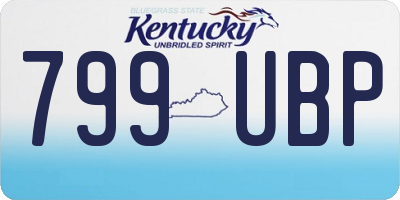 KY license plate 799UBP