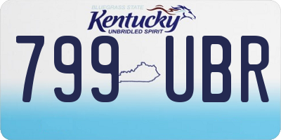 KY license plate 799UBR