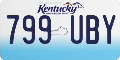 KY license plate 799UBY