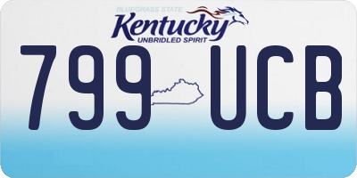 KY license plate 799UCB
