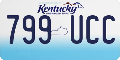 KY license plate 799UCC