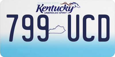 KY license plate 799UCD