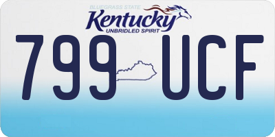 KY license plate 799UCF