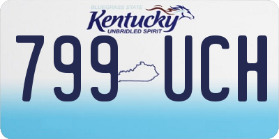 KY license plate 799UCH