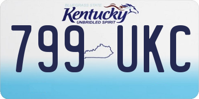 KY license plate 799UKC