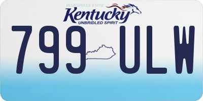 KY license plate 799ULW