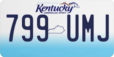 KY license plate 799UMJ