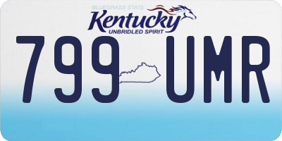 KY license plate 799UMR