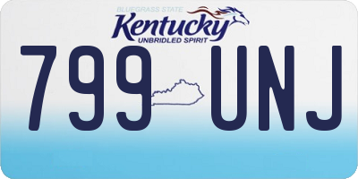 KY license plate 799UNJ