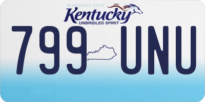 KY license plate 799UNU