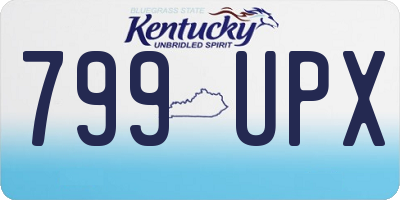 KY license plate 799UPX