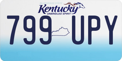 KY license plate 799UPY