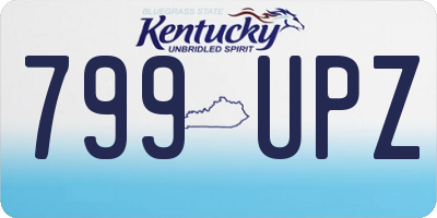 KY license plate 799UPZ