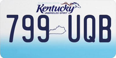 KY license plate 799UQB