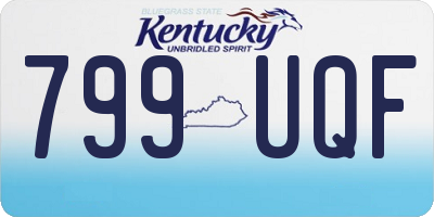 KY license plate 799UQF