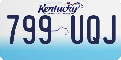 KY license plate 799UQJ