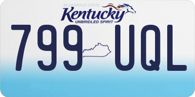 KY license plate 799UQL
