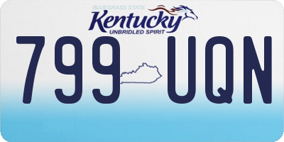 KY license plate 799UQN