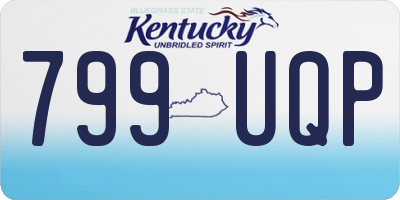 KY license plate 799UQP