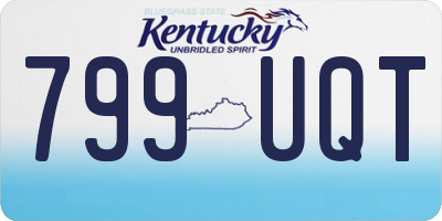KY license plate 799UQT