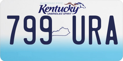 KY license plate 799URA