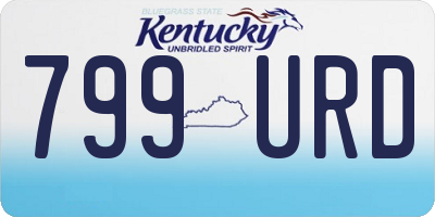 KY license plate 799URD