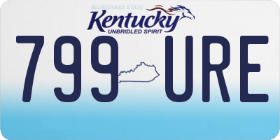 KY license plate 799URE