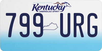 KY license plate 799URG