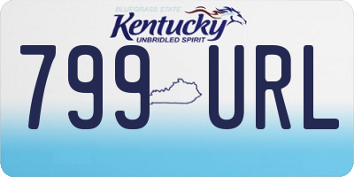 KY license plate 799URL