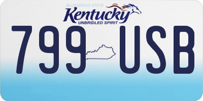 KY license plate 799USB