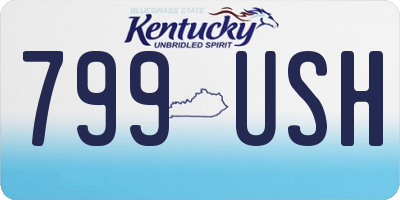 KY license plate 799USH