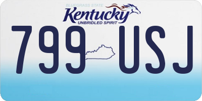 KY license plate 799USJ