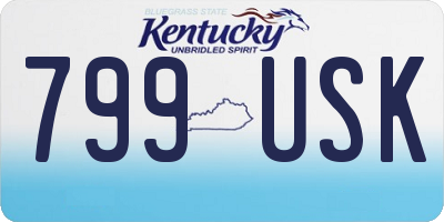 KY license plate 799USK