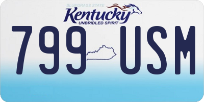 KY license plate 799USM