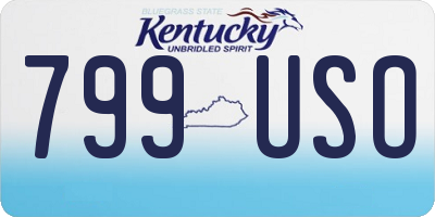 KY license plate 799USO