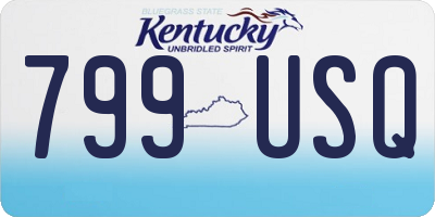 KY license plate 799USQ