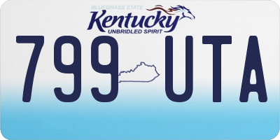 KY license plate 799UTA