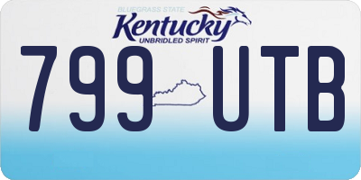 KY license plate 799UTB
