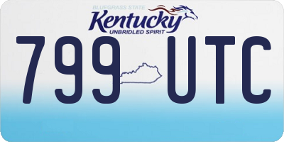 KY license plate 799UTC