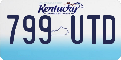 KY license plate 799UTD