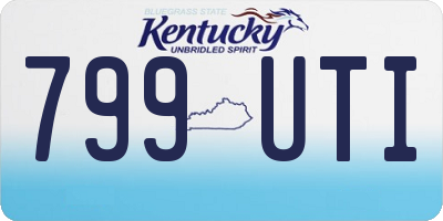 KY license plate 799UTI