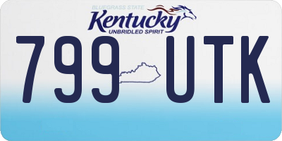 KY license plate 799UTK