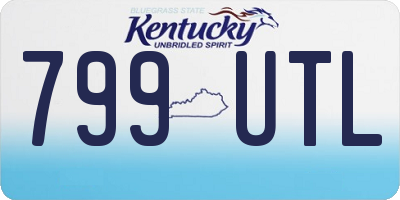 KY license plate 799UTL