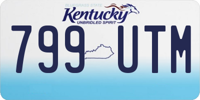 KY license plate 799UTM