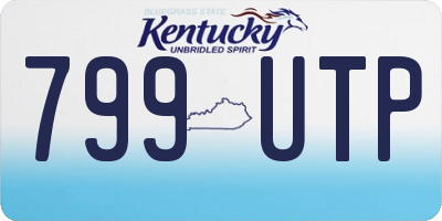 KY license plate 799UTP