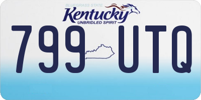 KY license plate 799UTQ