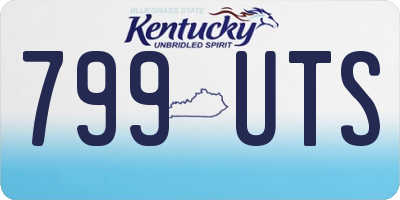 KY license plate 799UTS